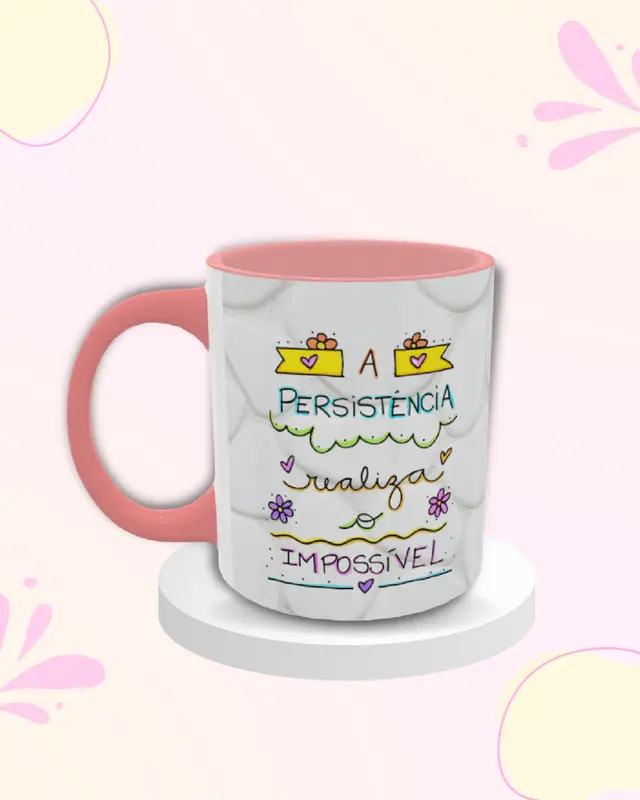Caneca Interior e alça colorida