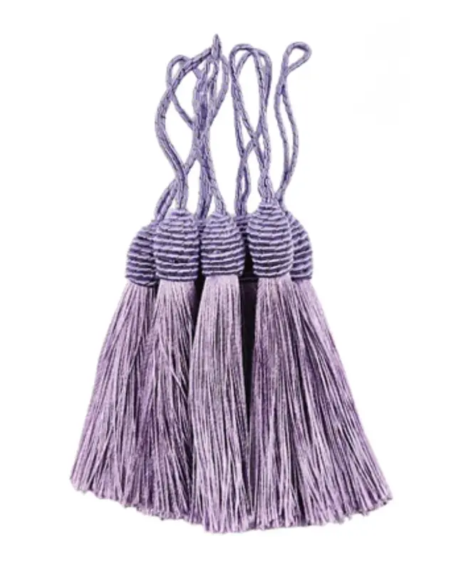Pingente Tassel Franja de seda 9cm Lilás