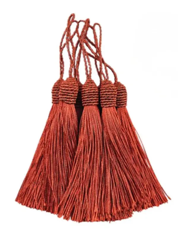 Pingente Tassel Franja de seda 9cm Vermelho