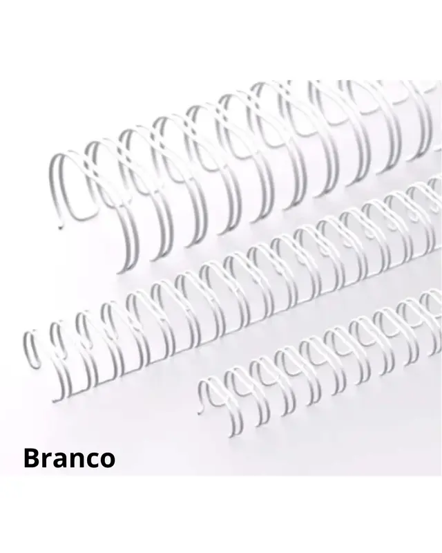 Wire-o Espiral 3/4" Branco 2:1 23 anéis - 2 unidades