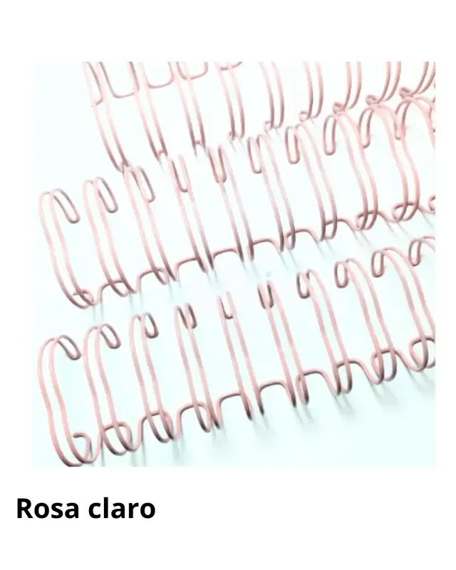 Wire-o Espiral 3/4" Rosa claro 2:1 23 anéis - 2 unidades