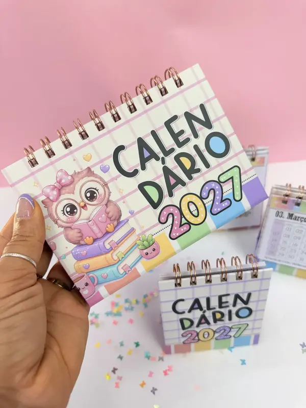 Calendário de mesa A6 horizontal