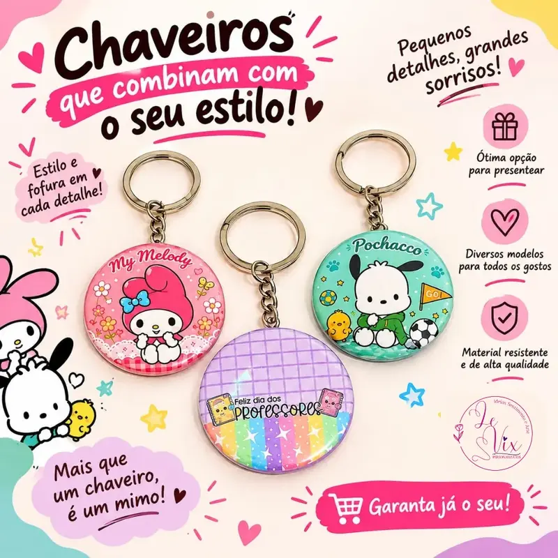 Botton chaveiro 44mm